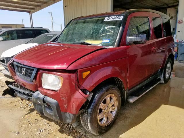 5J6YH18796L011678 - 2006 HONDA ELEMENT EX RED photo 2