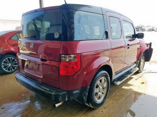 5J6YH18796L011678 - 2006 HONDA ELEMENT EX RED photo 4