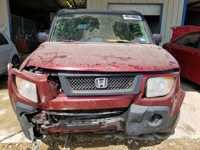 5J6YH18796L011678 - 2006 HONDA ELEMENT EX RED photo 9