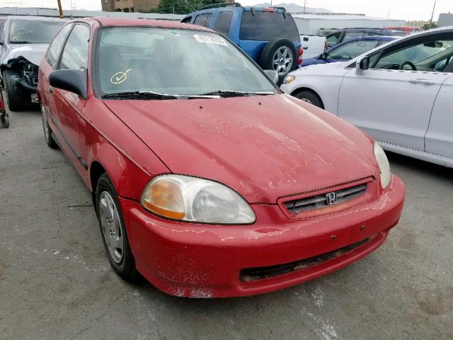 2HGEJ6446VH100482 - 1997 HONDA CIVIC DX RED photo 1