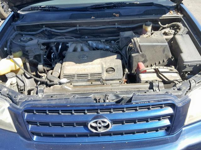 JTEHF21A210014855 - 2001 TOYOTA HIGHLANDER BLUE photo 7