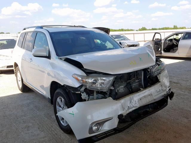 5TDZK3EH3CS062754 - 2012 TOYOTA HIGHLANDER WHITE photo 1