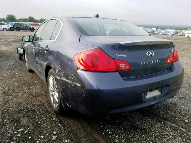 JNKCV61E79M310355 - 2009 INFINITI G37 BASE GRAY photo 3