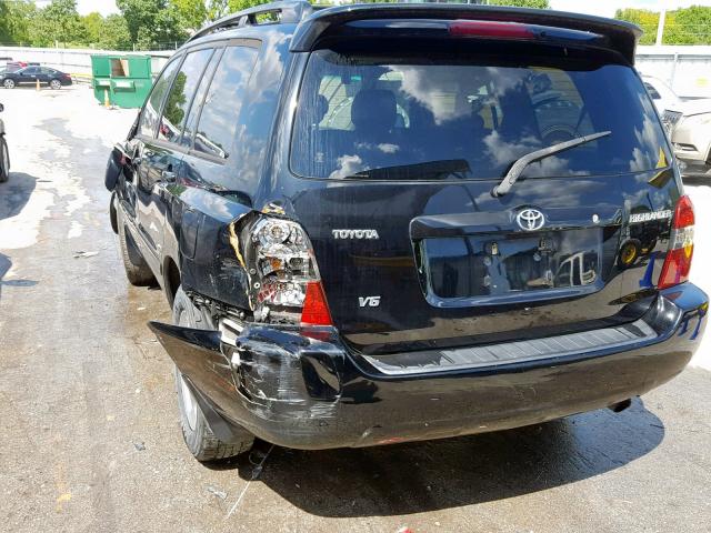 JTEDP21A550073688 - 2005 TOYOTA HIGHLANDER BLACK photo 3