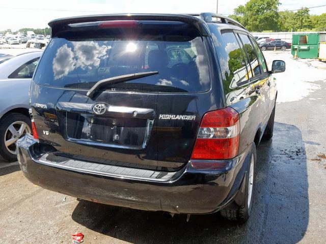 JTEDP21A550073688 - 2005 TOYOTA HIGHLANDER BLACK photo 4