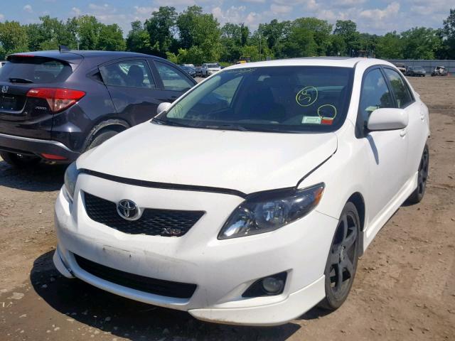 1NXBE4EE2AZ204567 - 2010 TOYOTA COROLLA XR WHITE photo 2