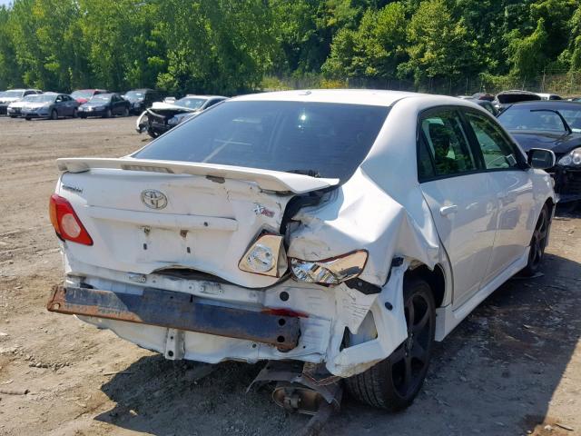 1NXBE4EE2AZ204567 - 2010 TOYOTA COROLLA XR WHITE photo 4