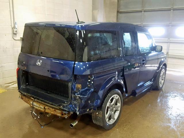 5J6YH18948L002715 - 2008 HONDA ELEMENT SC BLUE photo 4