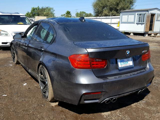 WBS3C9C57FP806250 - 2015 BMW M3 CHARCOAL photo 3