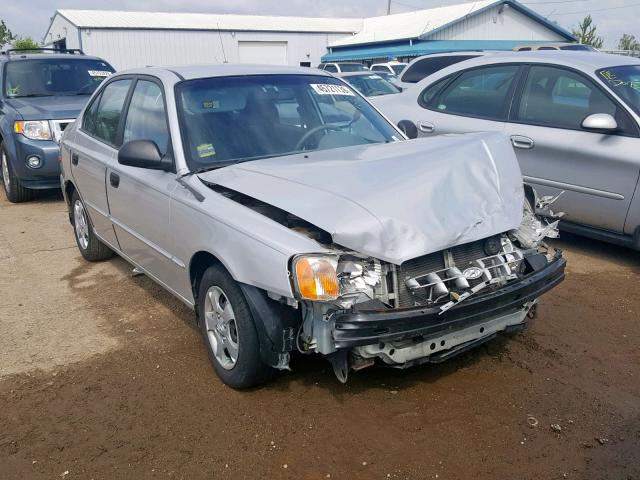 KMHCG45C22U391534 - 2002 HYUNDAI ACCENT GL SILVER photo 1