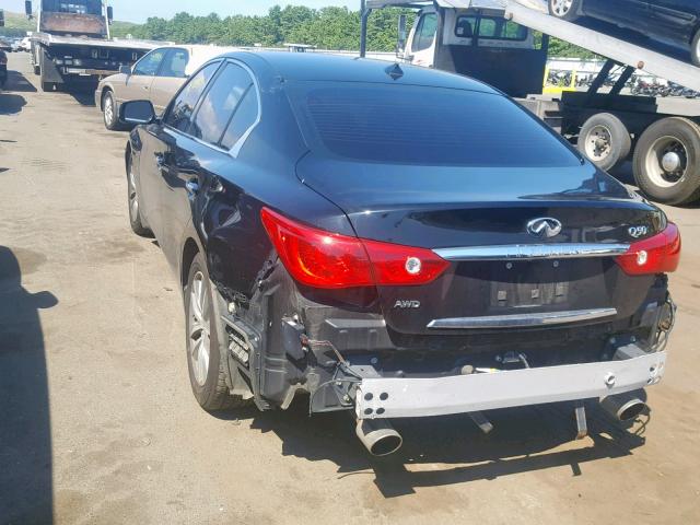 JN1BV7AR3FM398017 - 2015 INFINITI Q50 BASE BLACK photo 3