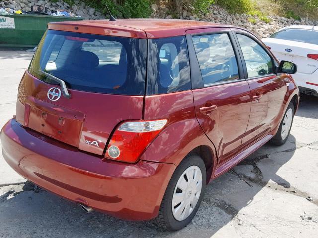 JTKKT624065002001 - 2006 TOYOTA SCION XA RED photo 4