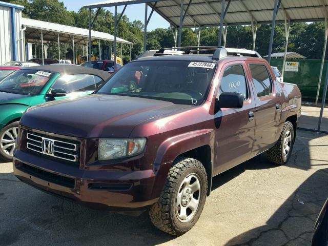 2HJYK16268H523246 - 2008 HONDA RIDGELINE MAROON photo 2