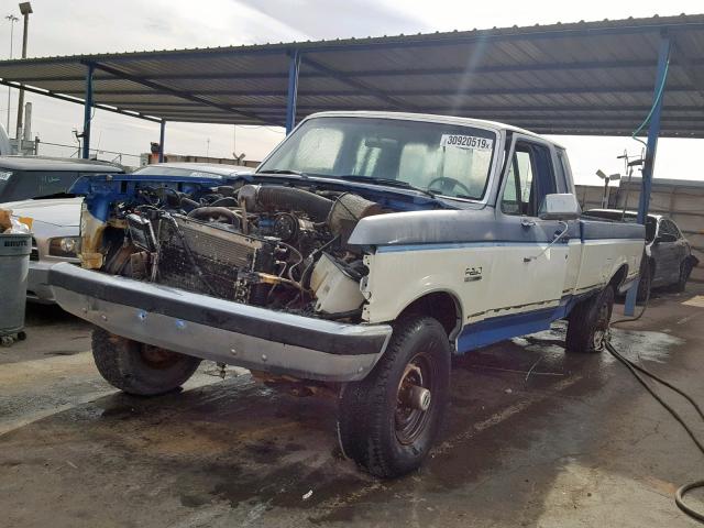 1FTHX26G2LKA79677 - 1990 FORD F250 TWO TONE photo 2