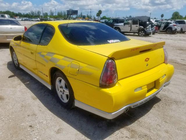 2G1WX15K729334999 - 2002 CHEVROLET MONTE CARL YELLOW photo 3