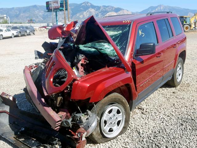 1C4NJRBB0ED649772 - 2014 JEEP PATRIOT SP RED photo 2