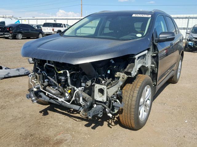 2FMPK4J95KBB69473 - 2019 FORD EDGE SEL GRAY photo 2