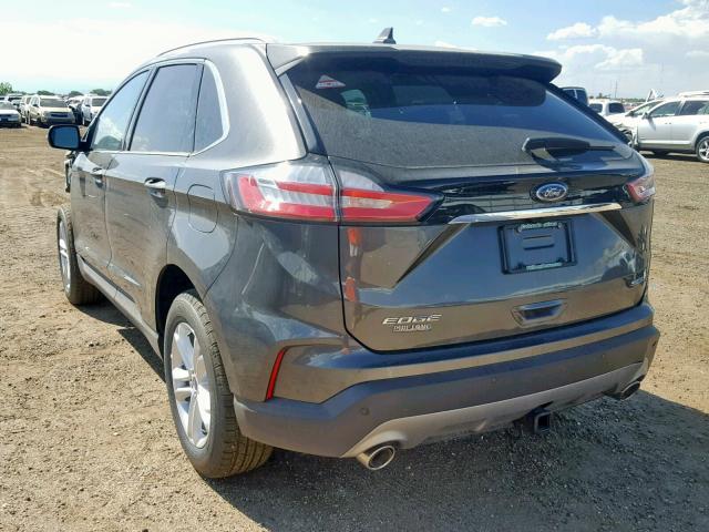 2FMPK4J95KBB69473 - 2019 FORD EDGE SEL GRAY photo 3