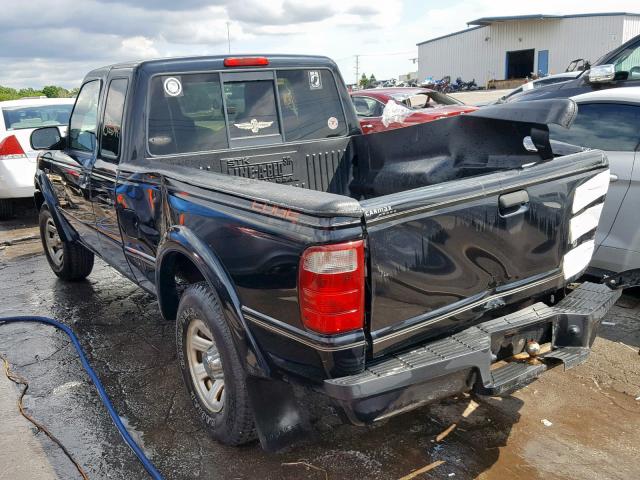 1FTYR14U15PB09769 - 2005 FORD RANGER SUP BLACK photo 3