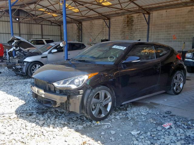 KMHTC6AEXDU117404 - 2013 HYUNDAI VELOSTER T BLACK photo 2