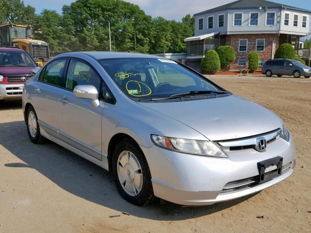 JHMFA36258S012869 - 2008 HONDA CIVIC HYBR GRAY photo 1