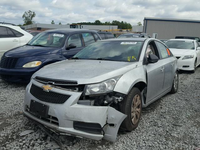 1G1PA5SG3D7135255 - 2013 CHEVROLET CRUZE LS SILVER photo 2