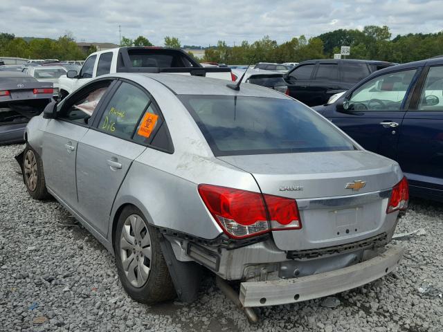 1G1PA5SG3D7135255 - 2013 CHEVROLET CRUZE LS SILVER photo 3