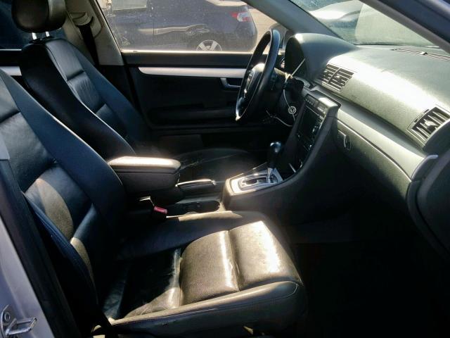 WAUAF78E98A169075 - 2008 AUDI A4 2.0T SILVER photo 5