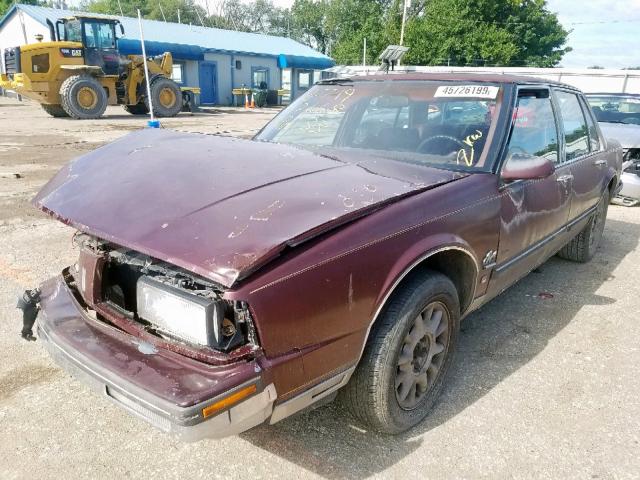 1G3HY54C9KW312797 - 1989 OLDSMOBILE DELTA 88 R BURGUNDY photo 2