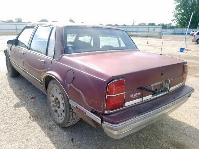 1G3HY54C9KW312797 - 1989 OLDSMOBILE DELTA 88 R BURGUNDY photo 3