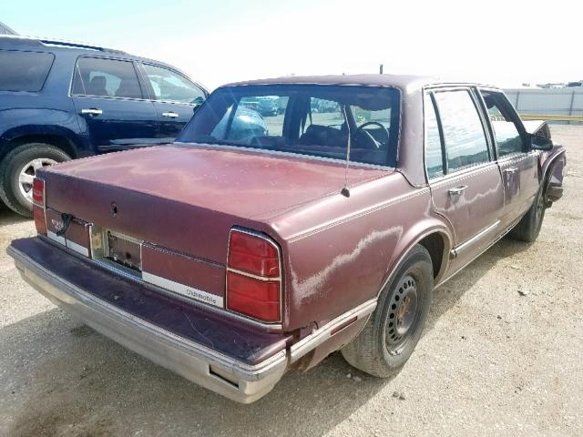 1G3HY54C9KW312797 - 1989 OLDSMOBILE DELTA 88 R BURGUNDY photo 4