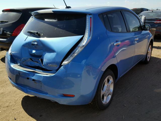 JN1AZ0CP3BT002090 - 2011 NISSAN LEAF SV BLUE photo 4