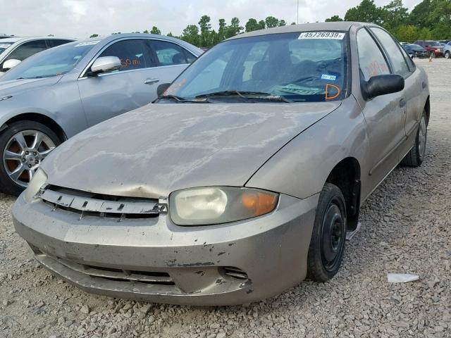 1G1JC52F037322880 - 2003 CHEVROLET CAVALIER TAN photo 2