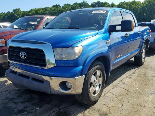 5TBEV54178S476755 - 2008 TOYOTA TUNDRA CRE BLUE photo 2