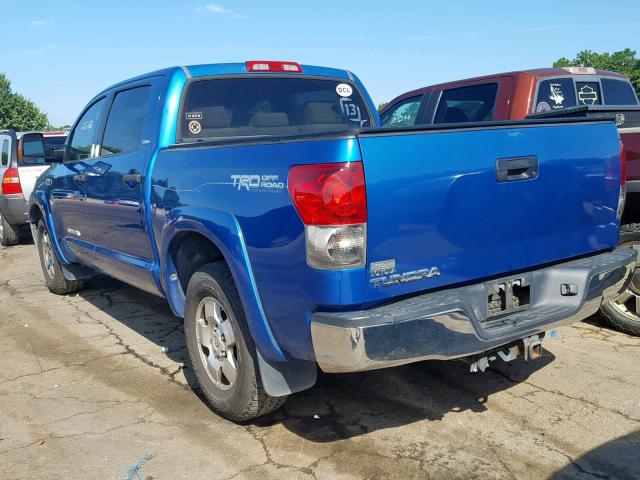 5TBEV54178S476755 - 2008 TOYOTA TUNDRA CRE BLUE photo 3