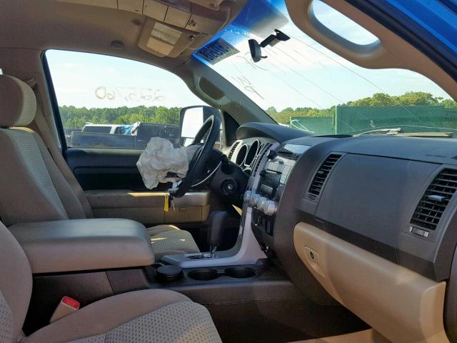 5TBEV54178S476755 - 2008 TOYOTA TUNDRA CRE BLUE photo 5