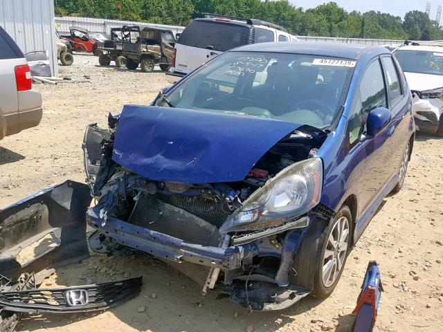 JHMGE8H51DC033459 - 2013 HONDA FIT SPORT BLUE photo 2