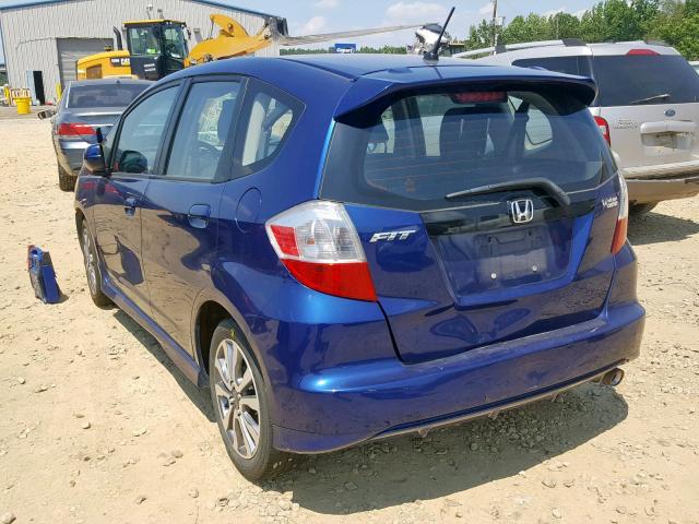 JHMGE8H51DC033459 - 2013 HONDA FIT SPORT BLUE photo 3