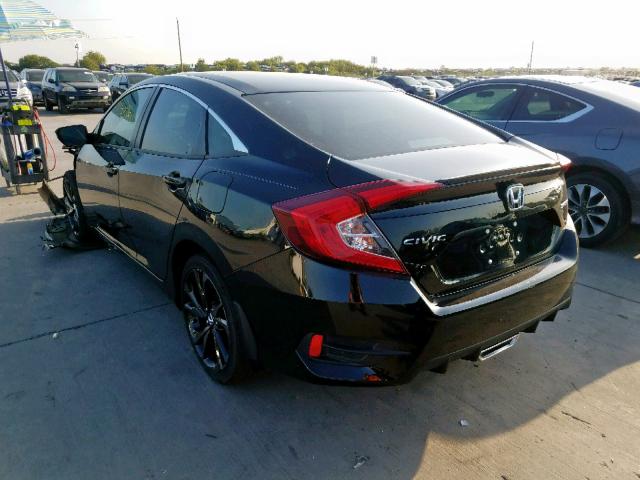 19XFC2F86KE008821 - 2019 HONDA CIVIC SPOR BLACK photo 3