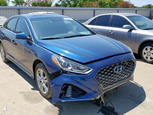 5NPE34AF4JH641910 - 2018 HYUNDAI SONATA SPO BLUE photo 1