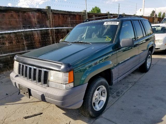 1J4FX58S5VC559990 - 1997 JEEP GRAND CHER GREEN photo 2