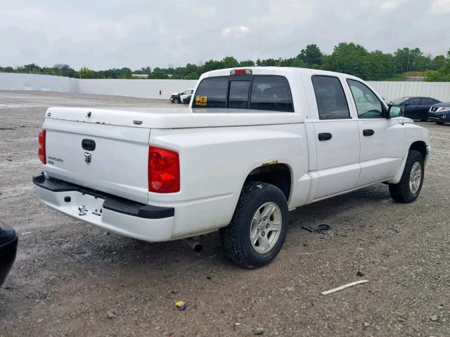 1D7HE48K97S107909 - 2007 DODGE DAKOTA QUA WHITE photo 4