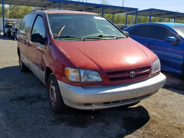 4T3ZF13CXYU172464 - 2000 TOYOTA SIENNA LE RED photo 1