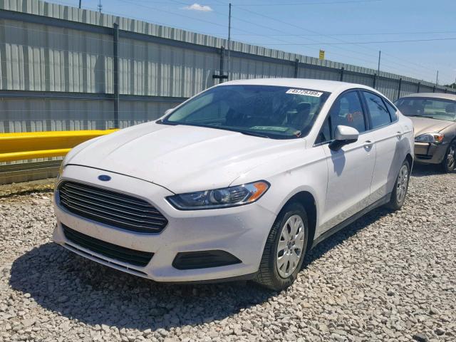 3FA6P0G74DR279859 - 2013 FORD FUSION S WHITE photo 2