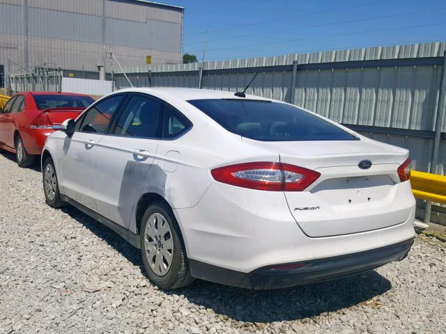 3FA6P0G74DR279859 - 2013 FORD FUSION S WHITE photo 3