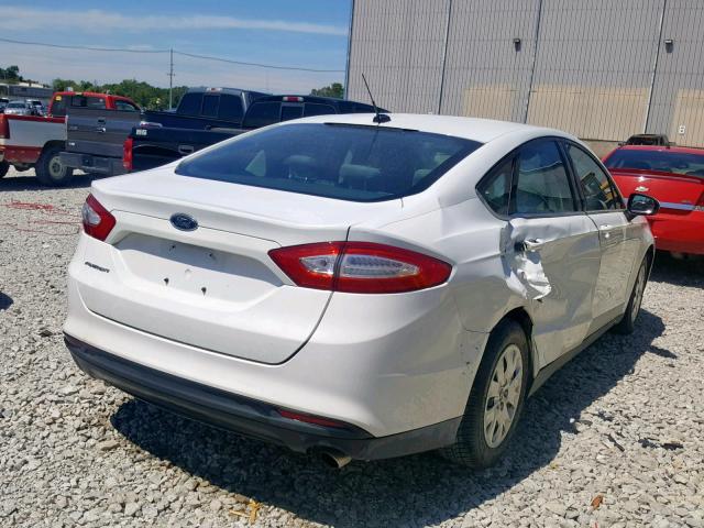 3FA6P0G74DR279859 - 2013 FORD FUSION S WHITE photo 4