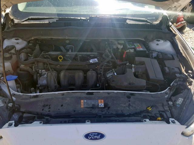 3FA6P0G74DR279859 - 2013 FORD FUSION S WHITE photo 7