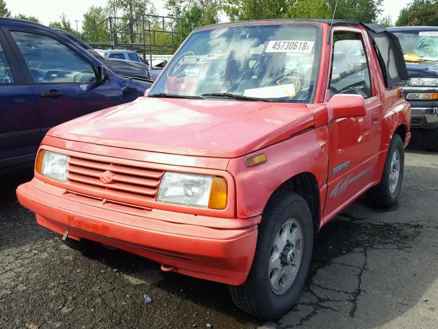 2S3TA02C9S6419512 - 1995 SUZUKI SIDEKICK J RED photo 2