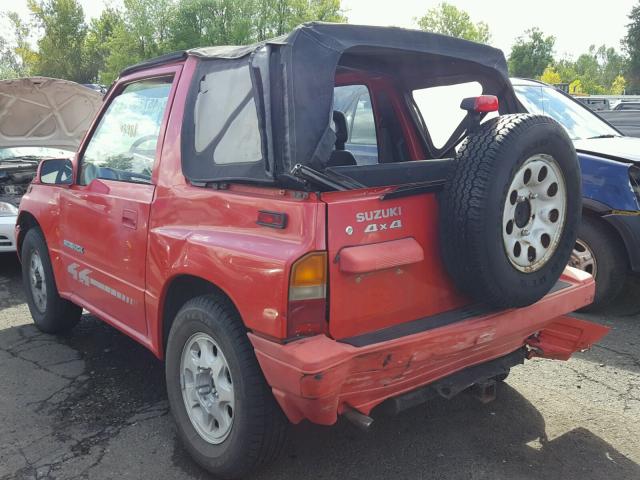 2S3TA02C9S6419512 - 1995 SUZUKI SIDEKICK J RED photo 3