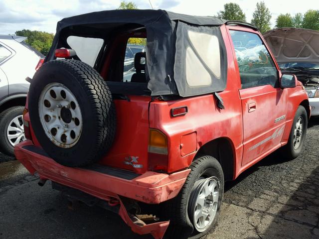 2S3TA02C9S6419512 - 1995 SUZUKI SIDEKICK J RED photo 4